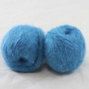 New 2BallX50g Fluffy Mohair Lace Crochet Shawl Hand Knitting DIY Sweater Yarn 15 - Picture 1 of 4