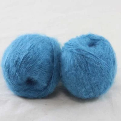 New 2BallX50g Fluffy Mohair Lace Crochet Shawl Hand Knitting DIY Sweater Yarn 15 - Image 1 of 4