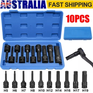 10X 1/2" Impact Hex Socket Drive Bit Metric Set H6-H19 Allen Key Torx with Case - Picture 1 of 21