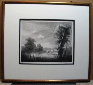 Carroll (McHugh) Macdonald CT 1970's rare lithograph #2/20 Essex Chain Lakes NY - Bild 1 von 6