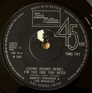 SMOKEY ROBINSON I'M THE ONE YOU NEED 7" TAMLA MOTOWN (1971) EX SOUL GT BRITAIN - Picture 1 of 3