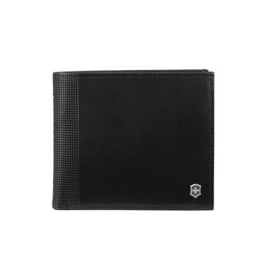 Victorinox Altius Alox Leather Bifold Wallet Black Men's 611571 Embossed Clutch - Изображение 1 из 4