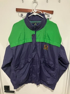 Jaqueta Blarney Castle Designs Masculina Vintage Irlanda, Azul Marinho/Verde/Branco, Grande - Imagem 1 de 4