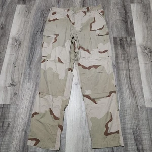Vintage US Military Pants Mens Large Desert Camo Cargo Ripstop Army 90s Distress - Picture 1 of 10