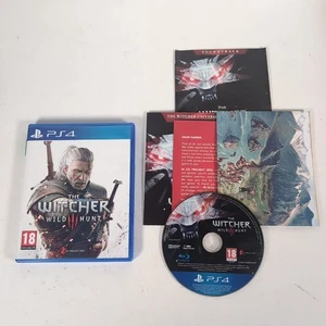 Witcher 3 Wild Hunt Playstation PS4 Videojuego Manual Mapa Adhesivo Banda Sonora PAL - Imagen 1 de 4