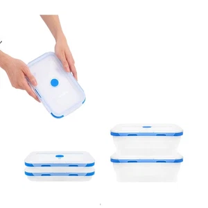 Collapsible Silicone Food Storage Containers, BPA Free, Microwave, Freezer an... - Picture 1 of 7