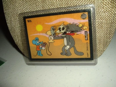 C4 1993 SkyBox Bongo Comics Simpsons Move las tarjetas picazón y rasguño #W6 Foto 1 de 2