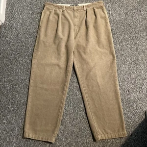 Pantalone Polo Ralph Lauren Andrew pantalone velluto a coste gamba larga beige vestibilità come 38W x 30L - Foto 1 di 12