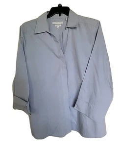 FOXCROFT Blue Heritage non iron Shirt Top Blouse Sz 20W - Picture 1 of 3