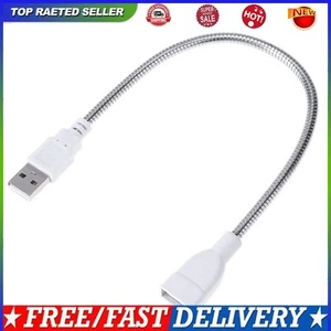 USB Stecker auf Buchse Verlängerung LED Licht Adapter Kabel Metall Flexibler Schlauch - Bild 1 von 12
