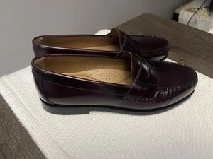 Johnston and Murphy Hayes Penny Loafer In Burgundy Sheepskin New W/o Box - Picture 1 of 9