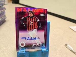 Paolo Maldini 2024-25 Topps Chrome UCC Magenta Refractor/75  Auto AC Milan - Picture 1 of 3