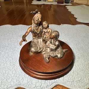 CA Pardell Legends Bronze Indian Native Sculpture The Story Teller 544/950 1990 - Picture 1 of 9