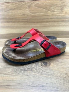Sandalias Birkenstock para mujer Gizeh 5 W EU 36 rojas Birko sin cordones - Imagen 1 de 10