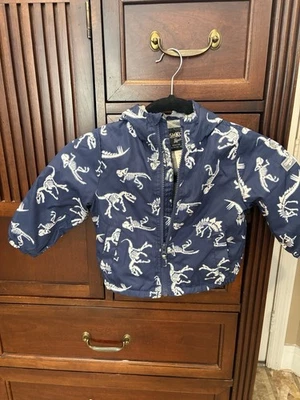 OSHKOSH long sleeve hooded zipper navy Dinosaur Print Jacket Sz 18M - Изображение 1 из 4