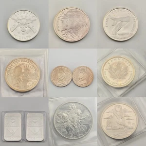 Silver Shield Coin Lot Mixed Designs Rounds Bars BU 11oz .999 Silver Cheap BIN - Picture 1 of 21