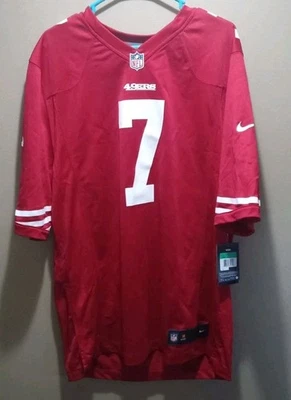 Colin Kaepernick #7 球衣男式 XL 旧金山 49 人队红色耐克现场 — 第 1/4 张图片