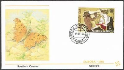 Greece 1518-1519,two FDC.Michel 1580-1581. EUROPE CEPT-1985.Music.Composers. - Image 1 of 2