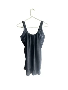 Lululemon Run Times Tank Top Size 6 Black Heathered Gray Built-in-Bra Drawstring - Picture 1 of 6