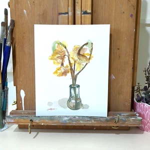 Original Aquarell Gemälde Stillleben "Tod von mir" 8x10 von Jake J - Bild 1 von 9