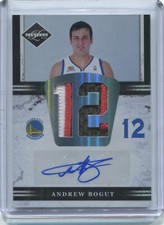 2011-12 Limited Jumbo Jersey Numbers Signatures Prime Card #11 Andrew Bogut /25