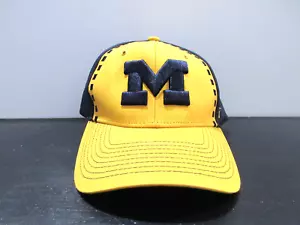 Michigan Wolverines Hat Cap Fitted Adult Small Yellow Blue Football Zephyr Mens - Picture 1 of 8