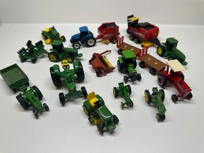 ERTL Farm Tractors lot of 11 tractors- 18 pieces total - Image 1 of 4