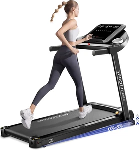 Treadmills for Home, 8.0 MPH Walking Pad Treadmill with Incline, Foldable Treadm - Picture 1 of 7