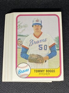 Tommy Boggs Atlanta Braves Rangers Pitcher 1981 Fleer #261 20 Card Lot