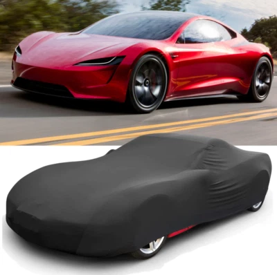 Capa de carro completa elástica à prova de poeira personalizada à prova d'água para Tesla Roadster - Imagem 1 de 4