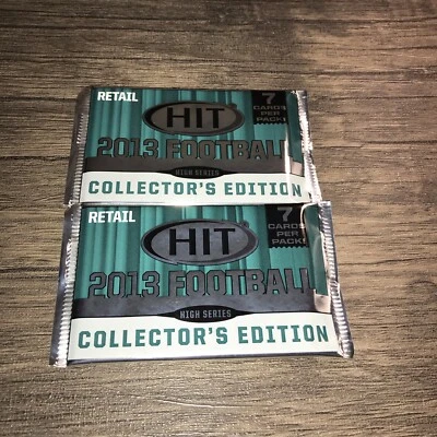 (2) Packs of 2013 Sage Hit Football-High Series-7 Cards Per Pack-Factory Sealed- - Image 1 of 2