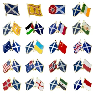 Bandera de Escocia | St Andrews Saltire Scottish Freindship esmalte prendedor insignias - Imagen 1 de 20