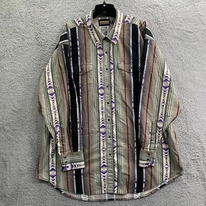 VTG Panhandle Slim Shirt Mens Size XXL Button Up Westerb Aztec Snap Front* - Picture 1 of 8