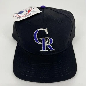 Signatures Snapback Hat Adult One Size Black Colorado Rockies Baseball New NOS - Picture 1 of 10