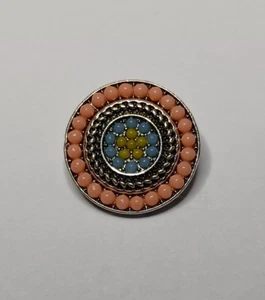 Dijes botón a presión 18 mm - flor colorida 1 - Imagen 1 de 2