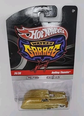 Hot Wheels Rolling Thunder WAYNE'S Garage #24 METAL R1777 Mattel RealRiders 2009 Foto 1 de 4