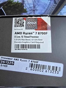 AMD Ryzen 7 - 8700F - Original Box Included - CPU Fan required - Photo 1/3