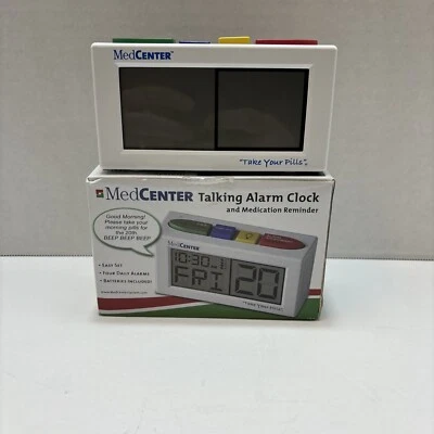MedCenter Talking Alarm Clock and Medication Reminder w Box & Manual - Image 1 of 4