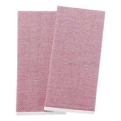 BETTER HOMES & GARDENS Better Homes Gardens Red Cotton Polyester Woven Oversized Kitchen Towels 2 Pack