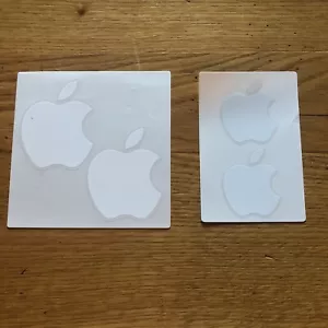 2x Official Genuine Apple Logo Stickers - Rare Sizes - Zdjęcie 1 z 1