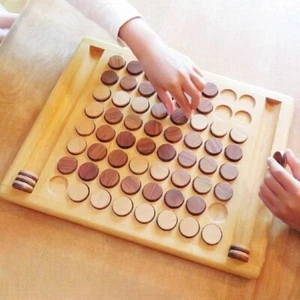 Wooden Reversi Othello Game High-class Handmade with 2 spares Made in Japan New - Picture 1 of 7