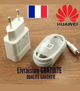 Huawei HW-059200EHQ Adaptateur Chargeur Rapide + USB Type-C pour Huawei P20 Lite