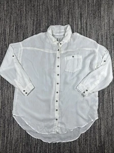 Johnny Was Cupra Bluse mit Knopfleiste Damen S weiß Oversize Langarm - Bild 1 von 10
