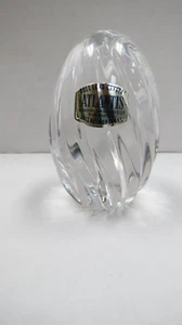 ATLANTIS FULL LEAD CRYSTAL MADE IN PORTUGAL EGG PAPERWEIGHT - Picture 1 of 5