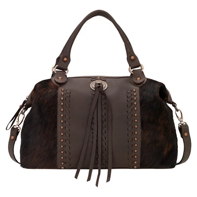 Bolso Cartera American West Mujer Cow Town Brindle Cuero Pelo OS Foto 1 de 4