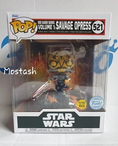 Funko Pop Star Wars Savage Opress #521 Glows GITD Red Saber Series Volume 1 Excl - Picture 1 of 7
