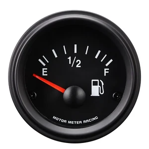 VD 52mm 2-1/16" Electrical Fuel Level Gauge 240-33 ohms White LED Black Bezel - Picture 1 of 4
