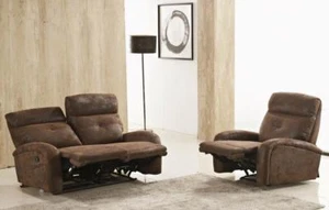2+1 Kombination Mikrofaser, verstellbares Fernsehsofa Sessel Set, 5130-2+1-VF03 - Bild 1 von 10