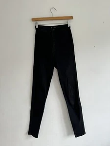 Misguided Vice Women Black High Waist Tube Skinny Jeggings Jeans Size UK 8 EU 36 - Picture 1 of 11