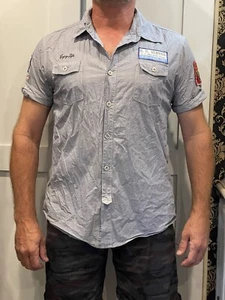 Scotch & Soda C.C. Service Co Blue LP Truckers Shirt Size XL - Picture 1 of 12